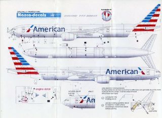 Nazca Decals 1:144 Boeing 777 - 300er American Airlines Decal Aal - 003