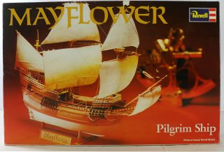 Revell 1/83 Pilgrim Ship " Mayflower " H - 316 1972 Release Of 1966 Kit Great Box