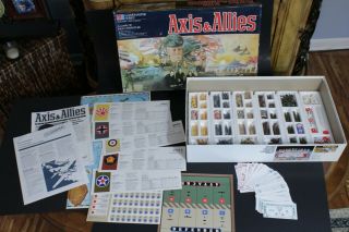 1986 Axis & Allies Wwii War Board Game Milton Bradley 100 Complete