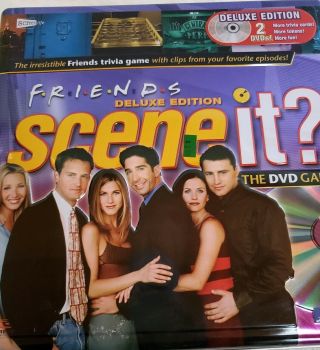 Friends Scene It Tv Show Tin Deluxe Edition 2 Dvds Trivia Board Game Complete
