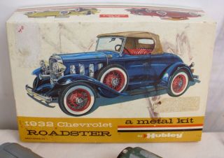 Hubley 1932 Chevrolet Roadster Car Metal Model Kit Boxed With Two Cars