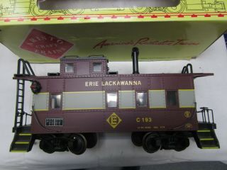 Aristocraft 42177 G Scale Erie Lackawanna Offset Steel Caboose Pre Owned Lights