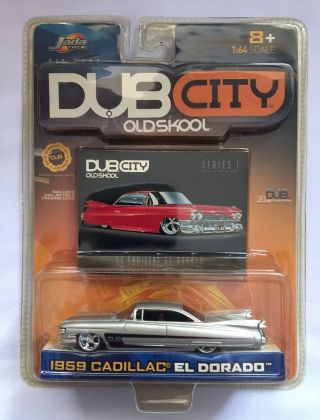 Jada Dub City Old Skool 59 1959 Cadillac El Dorado Eldorado Silver Diecast 1/64