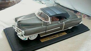 1953 Cadillac Eldorado Anson 1:18 Scale Car Model Grey Toy On Stand