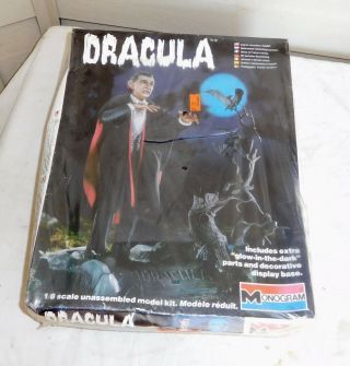 Vintage 1983 Monogram 1/8 Scale Dracula Kit 6008.