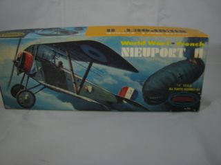Aurora 101 - 100 Ww I French Nieuport Ii Vintage 1/48 Scale Plastic Model Kit