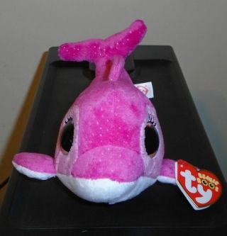 Ty Beanie Boos SURF the Pink Dolphin (6 Inch) MWMT 2