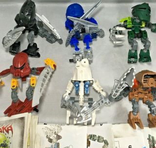 Lego Bionicle,  Matoran Voya Nui,  Set Of 6: 8721,  8722,  8723,  8724,  8725,  8726