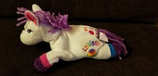 Lisa Frank Lollipop Horse Pony Rainbow Beanie Plush 1998