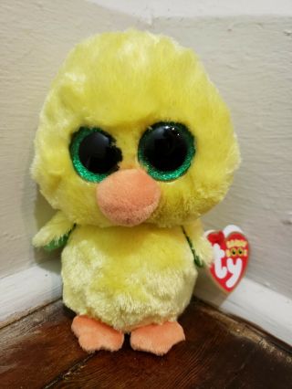 Ty Beanie Boos - 6 " Nugget The Yellow Chick Plush