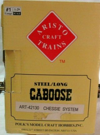 ARISTO CRAFT 42130 CHESSIE SYSTEM CABOOSE W/ SMOKE,  LIGHTING & METAL WHEELS 3
