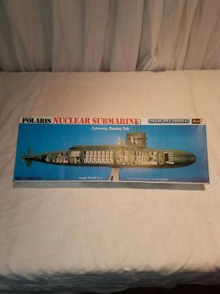 Revell Polaris Nuclear Submarine Cutaway Show Off Model 1/260 1975 Boxed