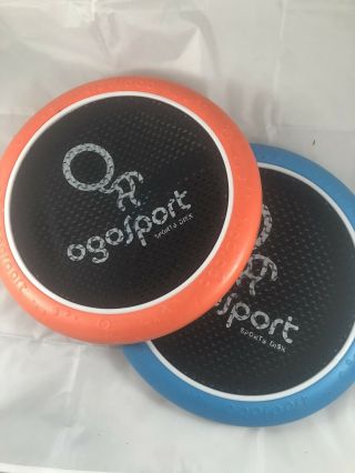 Ogosport Water Frisbees Orange & Blue Sports Disk Water Pool Beach Fun Set Of 2