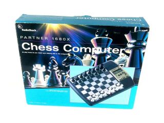 Radio Shack Partner 1680x Personal Electronic Chess Computer Game Open Box