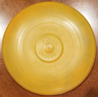 Vintage Gold Wham - O Flying Saucer Frisbee Disc Without Planets With Reverse 2