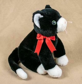 Ty Beanie Buddies Zip Black White Cat Plush Stuffed Animal Retired 1999