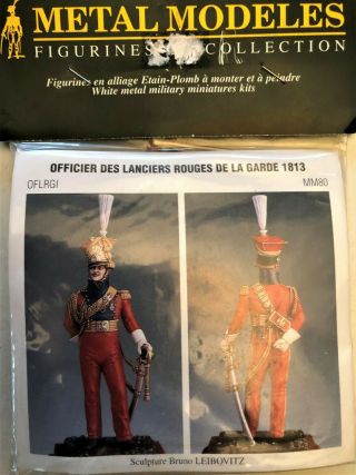 54mm Metal Modeles Officer,  Red Lancers,  French Imperial Guard 1813