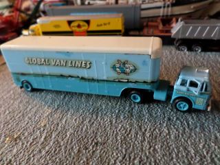 50s Revell Global Van Lines Semi with Ford COE 2