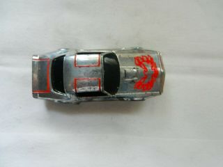Vintage Tyco Slot Car - Silver With Red Eagle