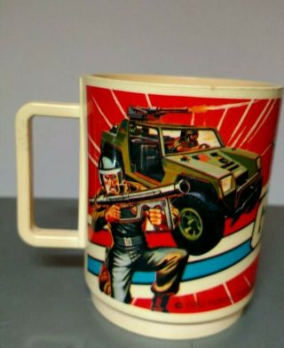 Vintage 1982 Hasbro G.  I.  Joe Hero Plastic Drinking Cup Deka 10 Oz.  Mug 3