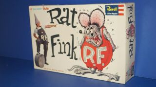1963 Revell Rat Fink Big Daddy Ed Roth Model Kit No.  H - 1305:70 - Carton Only