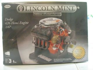 Testors/lincoln 1/6 Dodge 426 Cid Hemi Engine Diecast Kit 450