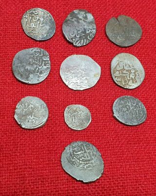 Set Of 10 Silver Dirhams Saadian Dynasty Morocco Old Islamic Coins To Identify
