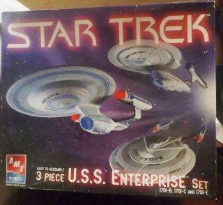 Amt Star Trek Uss Enterprise 3 Pc Set 38388 2006 Model