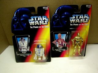 Star Wars,  Potf C - 3po And R2 - D2 Moc Red Card