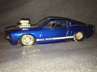 Jada Toys Big Time Muscle 1967 Shelby Cobra Blue W White Racing Stripes
