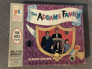 Vintage 1965 The Addams Family Card Game Milton Bradley Complete