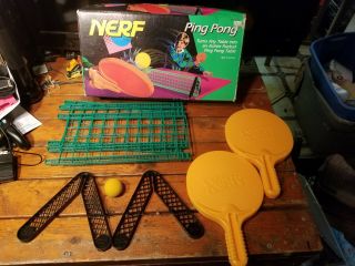 Vintage Nerf 1992 Kenner Ping Pong Game Toy Table Tennis Pre Dart