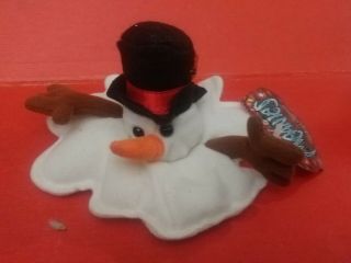 Meanies Beanies Shocking Stuffers Slushy The Snowman Stuffed Animal Figure W/tag