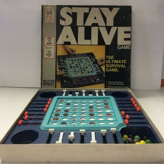 Vintage 1971 Stay Alive Game By Milton Bradley Ultimate Survival Game Complete