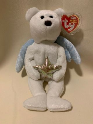 Ty Beanie Baby Star 2003 Holiday Teddy Bear Christmas Decoration Plush Pristine