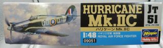 1:48th Scale Hasegawa WWII British RAF Hurricane Mk.  IIC Fighter Kit 09051 NB - GB 2