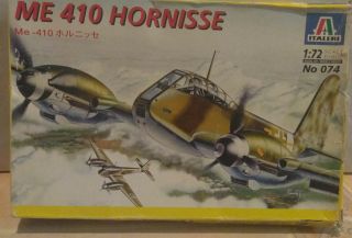 Italeri Model Kit Me - 410 Hornisse 1/72 Scale Heavy Fighter Plane 1999 074
