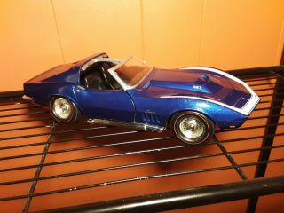 Hot Wheels 1969 CHEVROLET CORVETTE STINGRAY 427 BLUE 1:18 Diecast Mattel AWESOME 2