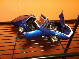 Hot Wheels 1969 CHEVROLET CORVETTE STINGRAY 427 BLUE 1:18 Diecast Mattel AWESOME 3