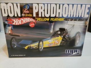 Mpc Don Prudhomme Hot Wheels Yellow Feather Dragster Model Kit 1/25 Scale C - 87