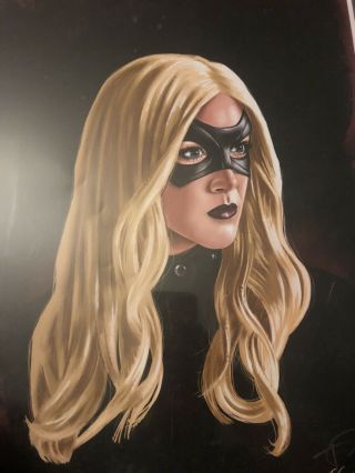 Laurel Lance/ Black Canary Art/panting With Plastic Protective Seal