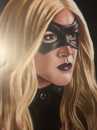 Laurel Lance/ Black Canary Art/panting With Plastic Protective Seal 2