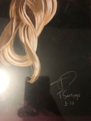 Laurel Lance/ Black Canary Art/panting With Plastic Protective Seal 3