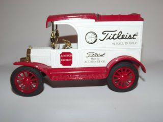 Ertl Diecast Metal 1913 Ford Model T Truck Titleist Golf Balls Club Equipment