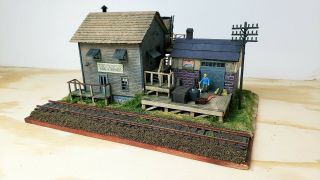 Ho Scale Scratch Built Up Craftsman Kit Style Feed And Grain Store Rail Building