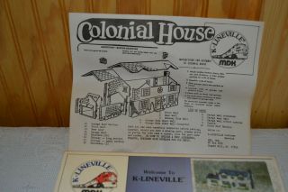Vintage K - Line O scale Colonial House No.  K 4050 boxed Blue black K - Lineville 2