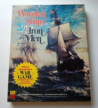 1975 Bicentennial Wooden Ships & Iron Men Avalon Hill Strategy Game Complete