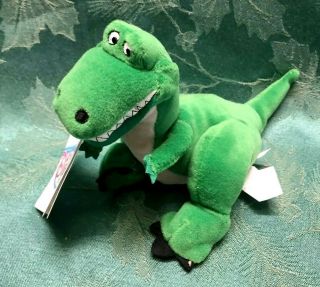 Disney Toy Story Plush 9 " Rex The Green Dinosaur Mini Bean Bag Stuffed Animal