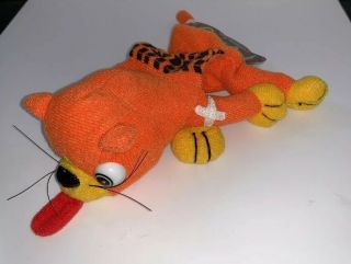 Meanies Series 1 Splat The Road Kill Kat Cat Orange Plush Stuffed Animal Nwt