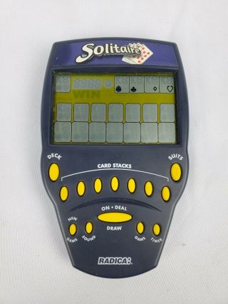 Radica Big Screen Solitaire Handheld Electronic Card Game 1999
